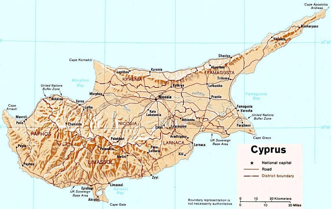 paphos, সাইপ্রাস, মানচিত্র, পর্যটন