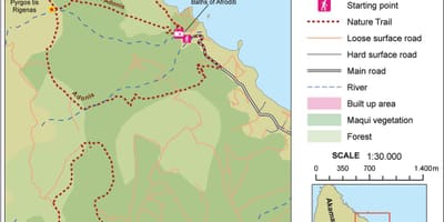 Map of aphrodite লেজ সাইপ্রাস 