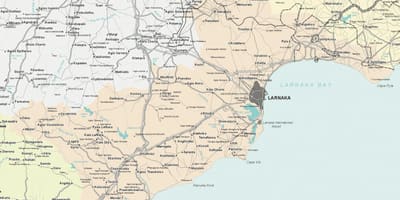 মানচিত্র এর larnaca সাইপ্রাস